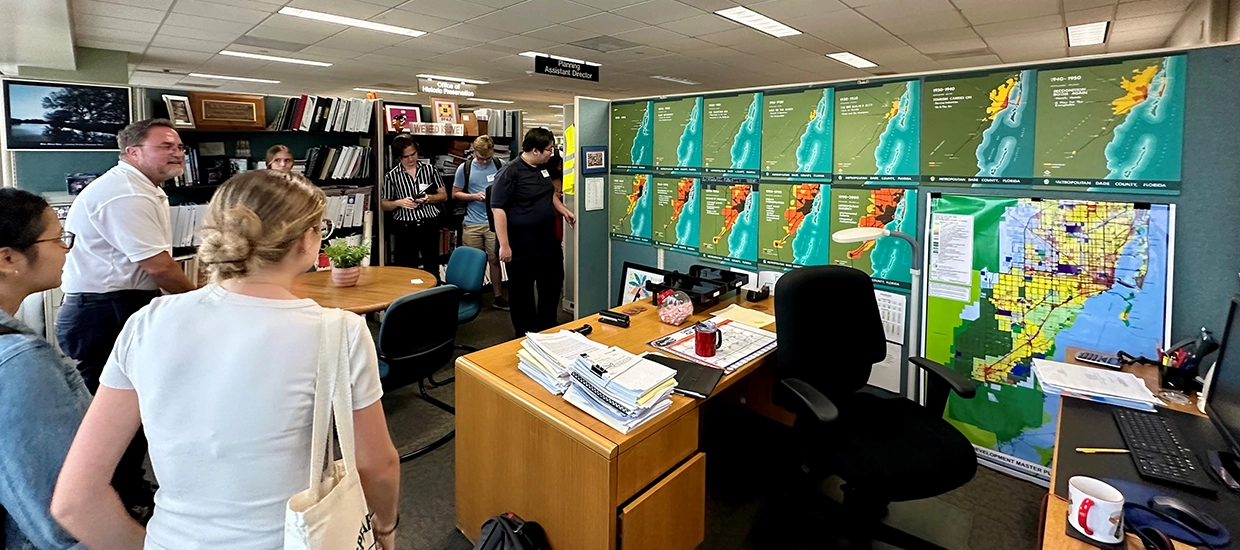 Students observing the data collected